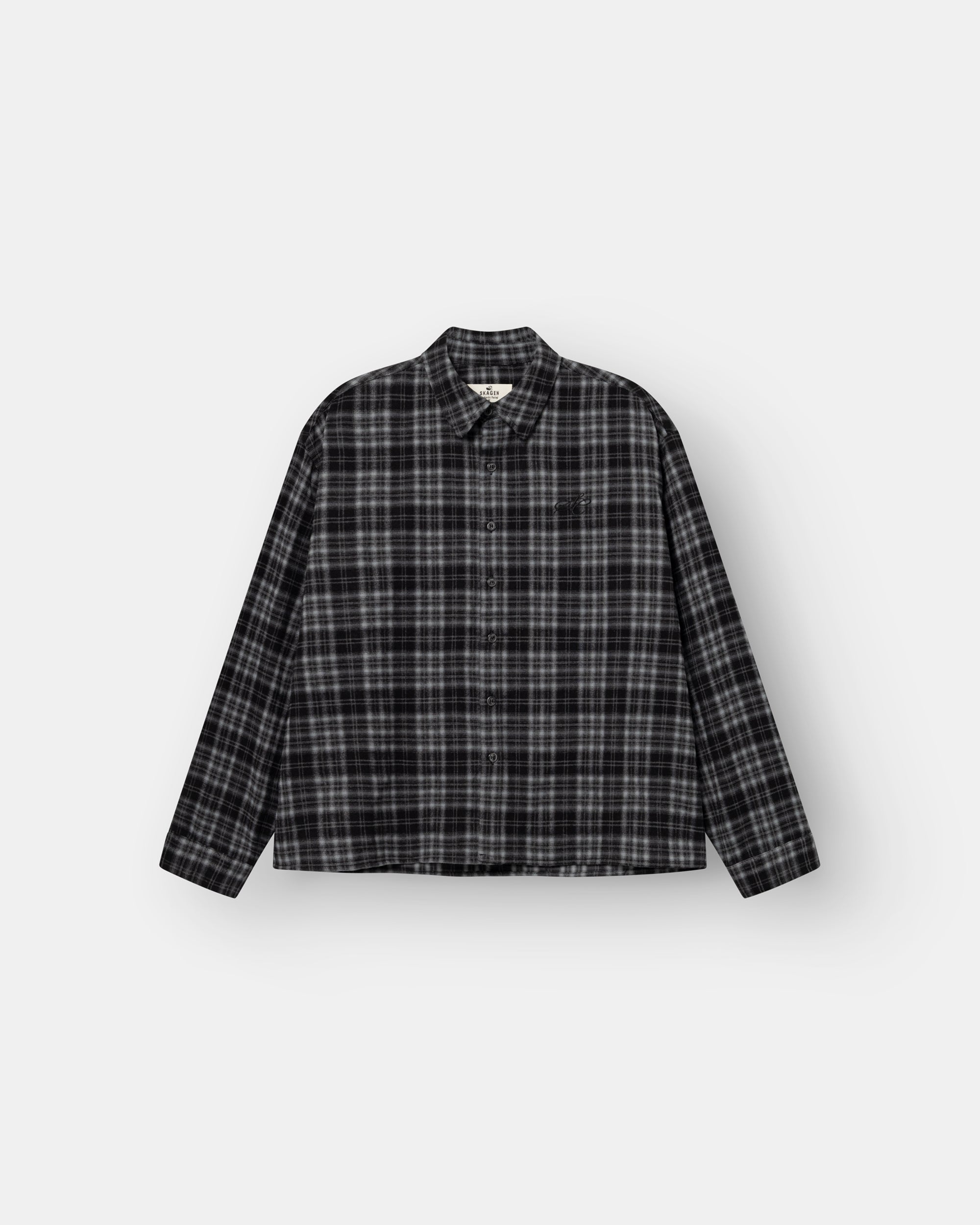 Checkered flannel shirt gray
